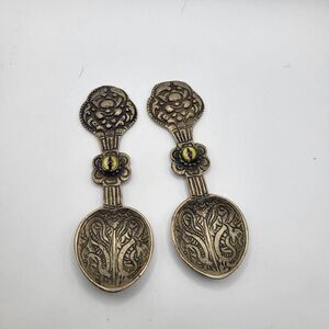 One of  Kind - Set of 2 Fairycore Ceremonial Dragon Spoons - Reworked Vintage